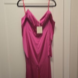 Elegant Pink Slip Dress